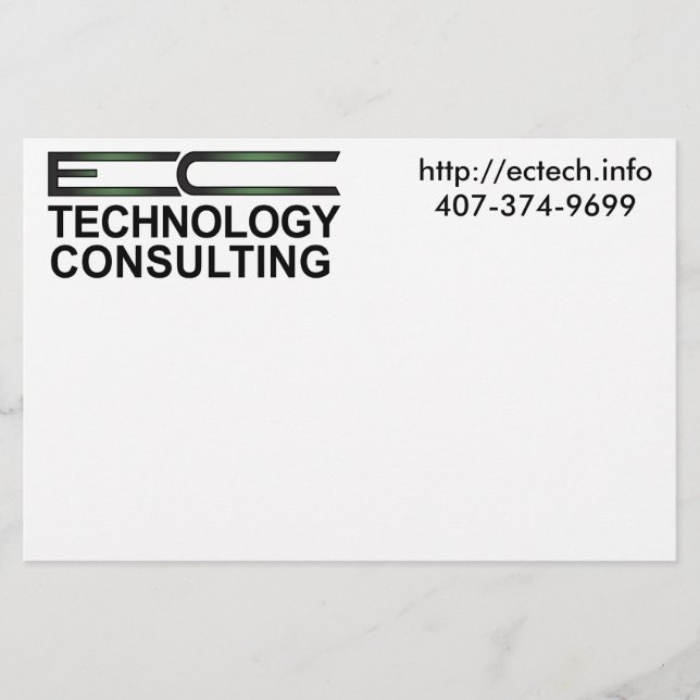 EC Technology Consulting Stationery (Front)