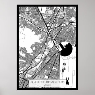 Ecatepec de Morelos Mexico City Map Poster