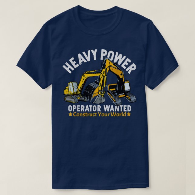 Ecavator Ecavator Driver Dad Son Driver Operator F T-Shirt (Design Front)
