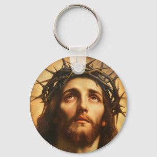 Ecce Homo Jesus Christ with Crown of Thorns Key Ring