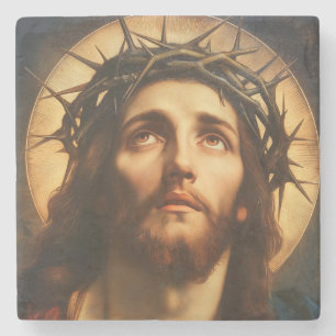 Ecce Homo Jesus Christ with Crown of Thorns Stone Coaster