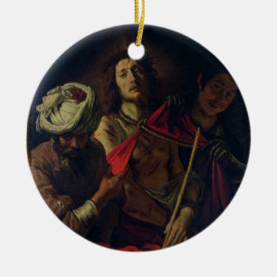 Ecce Homo (oil on canvas) Ceramic Tree Decoration