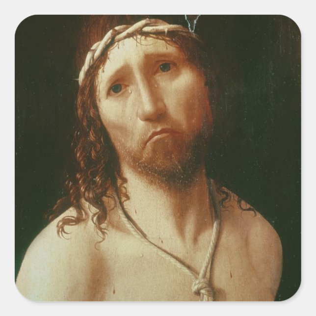 Ecce Homo (oil on panel) Square Sticker (Front)