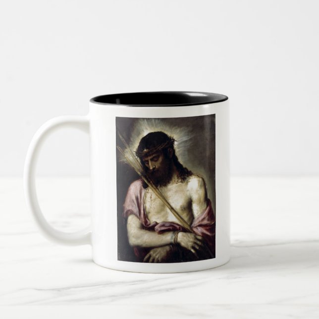 Ecce Homo - Titian - 1558 Two-Tone Coffee Mug (Left)