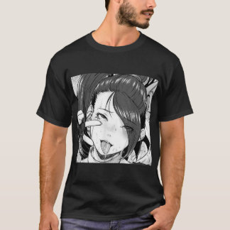 Ecchi Otaku Hentai Waifu Ahegao Girl Manga Anime T-Shirt