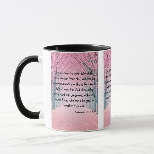 Ecclesiastes 12:13-14 KJV Bible Verse Pic Two-Tone Mug (Left)