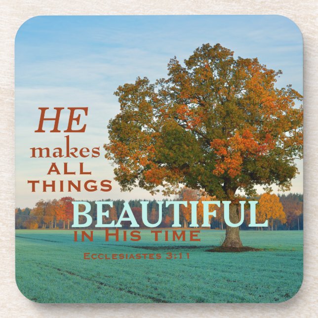 Ecclesiastes 3:11 All things beautiful Coasters (Front)