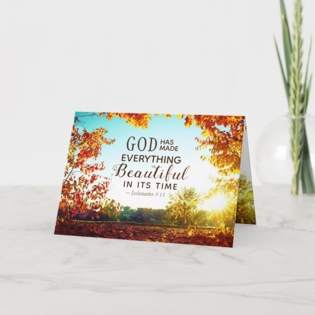 Ecclesiastes 3:11 He has made everything beautiful Card (Front)