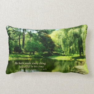 Ecclesiastes 3 11 He Hath Made Everything Beautifu Lumbar Cushion