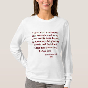 Ecclesiastes 3:14 Bible Verse Womens Long Sleeve T-Shirt
