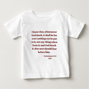 Ecclesiastes 3:14 KJV Bible Verse Baby T-Shirt
