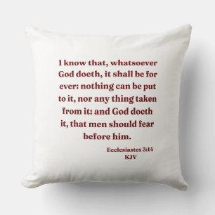 Ecclesiastes 3:14 KJV Bible Verse Cushion