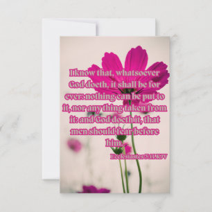 Ecclesiastes 3:14 KJV Bible Verse Pic Greeting Card