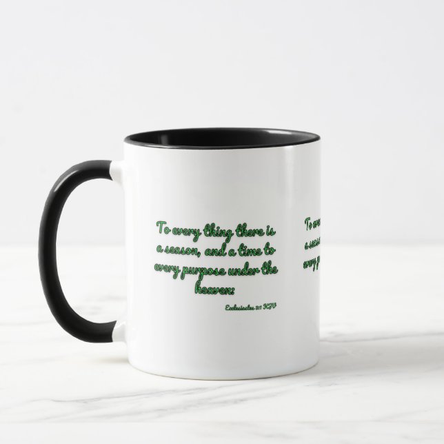 Ecclesiastes 3:1 KJV Bible Verse Two-Tone Mug (Left)
