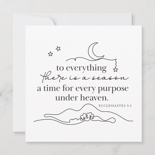 ECCLESIASTES 3:1 - Personalised Note Card (Front)
