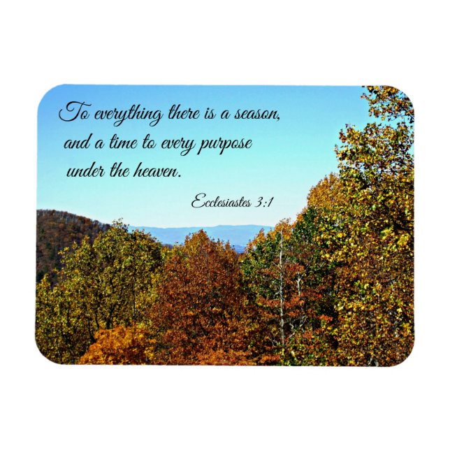 Ecclesiastes 3:1 To everything there is a season.. Magnet (Horizontal)
