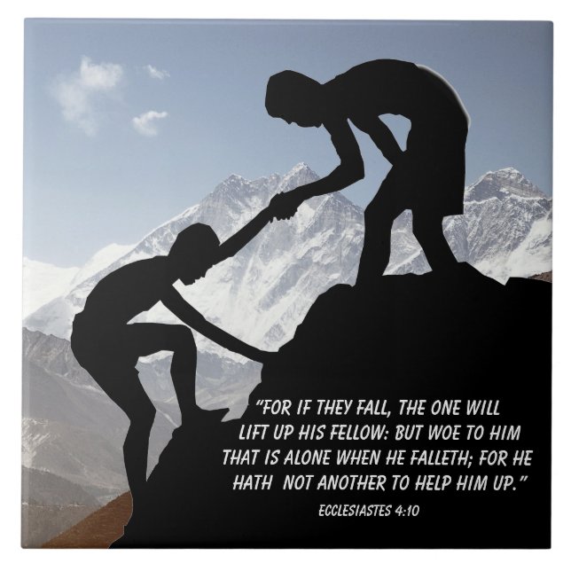 Ecclesiastes 4:10 ceramic tile (Front)