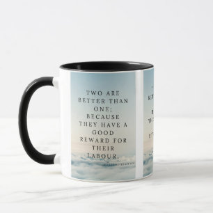 Ecclesiastes 4:9 KJV Bible Scripture Pic Two-Tone Mug
