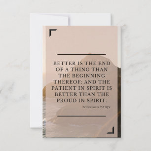 Ecclesiastes 7:8 KJV Bible Verse Pic Flat Greeting Card