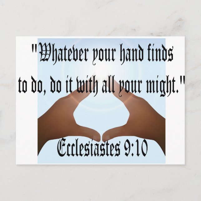 Ecclesiastes 9:10 postcard (Front)