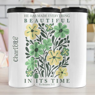 Ecclesiastes Beautiful Floral Design Thermal Tumbler