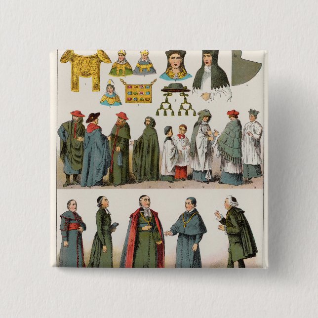 Ecclesiastical Dress 15 Cm Square Badge (Front)