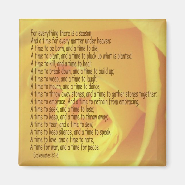 ECCLESIASTICS 3:1-8 3 MAGNET (Front)