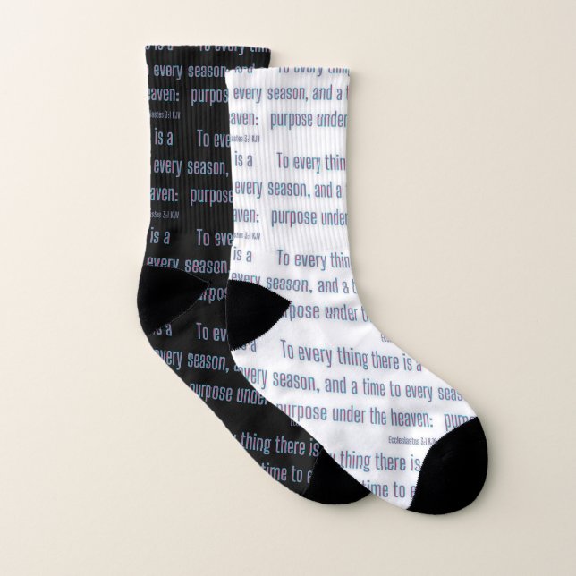 Ecclesiates 3:1 Bible Verse Duo All-Over-Print Socks (Pair)
