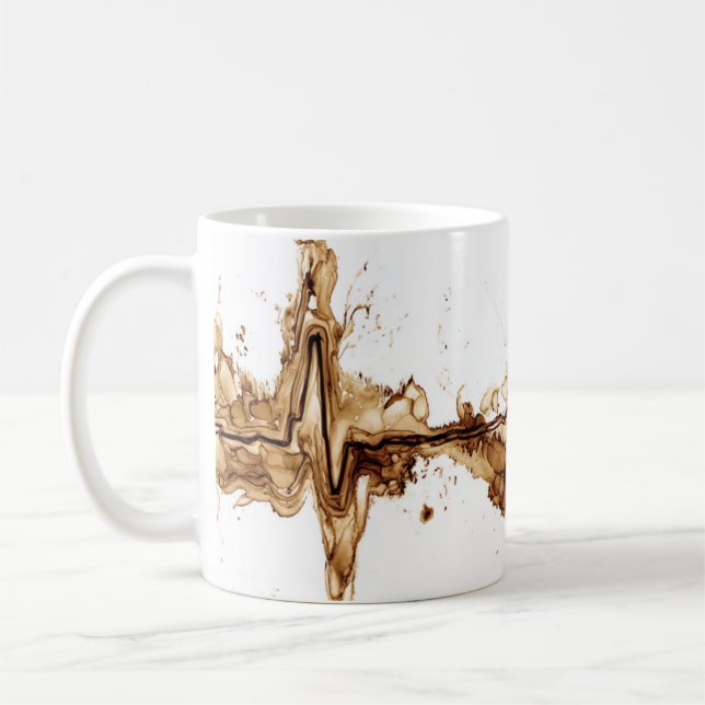 ECG Coffee Stain Art Nursing Mug (Left)