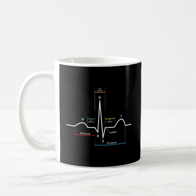 Ecg Ekg Hebeat Coffee Mug (Left)