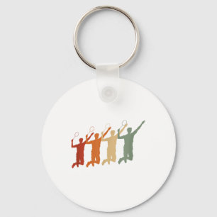 Ecg Heartbeat Badminton Player Shuttle Sports Smas Key Ring