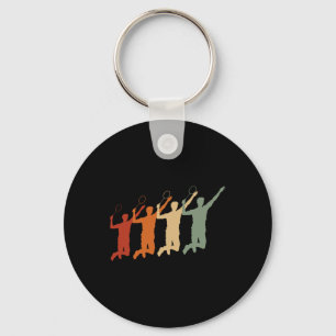 Ecg Heartbeat Badminton Player Shuttle Sports Smas Key Ring