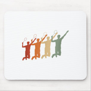 Ecg Heartbeat Badminton Player Shuttle Sports Smas Mouse Pad