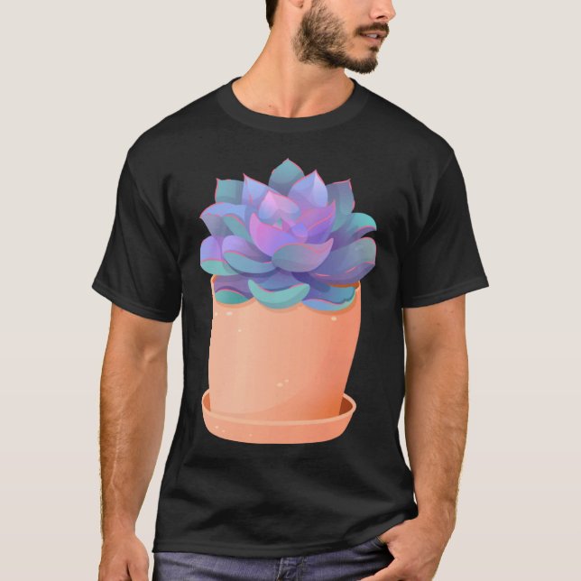 Echeveria Perle von Nurnberg Succulent Plan Women T-Shirt (Front)