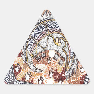 Echidna Dreaming Triangle Sticker