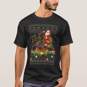 Echidna Ugly Santa Riding Echidna Christmas T-Shirt