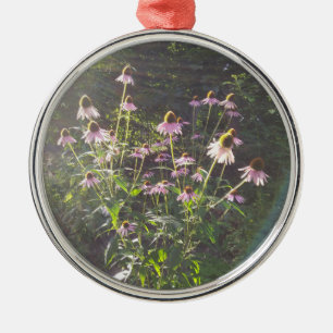 Echinacea Flowers in the Sun Metal Ornament