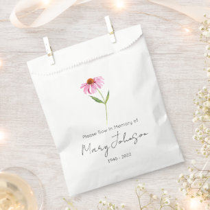 Echinacea Simple Seed packet Funeral Favour Bag