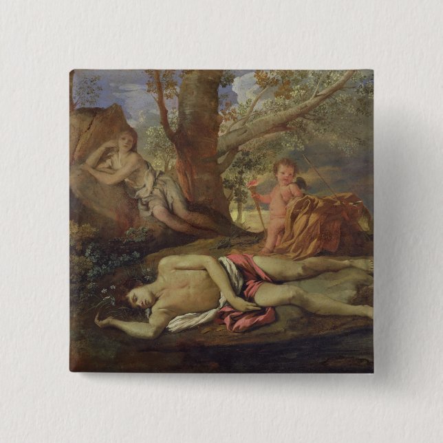 Echo and Narcissus 15 Cm Square Badge (Front)
