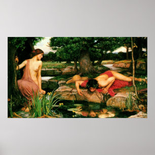 Echo and Narcissus (1903)  ~ Fine Art Canvas Poster