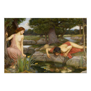 Echo and Narcissus by John William Waterhouse Poster