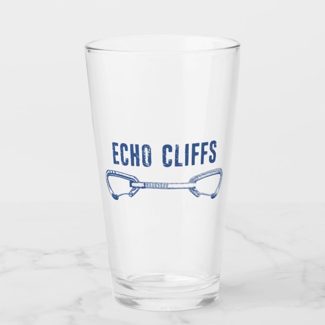 Echo Cliffs California Rock Climbing Quickdraw Glass (Front)
