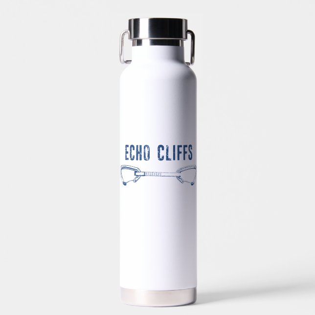 Echo Cliffs California Rock Climbing Quickdraw Water Bottle (Front)