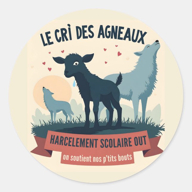 Écho Contre l’Oppression - Badge #BalanceTonTyra Classic Round Sticker (Front)