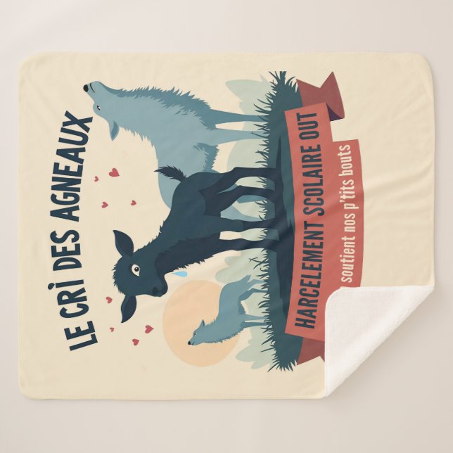 Écho Contre l’Oppression - Badge #BalanceTonTyra Sherpa Blanket (Front (Horizontal))