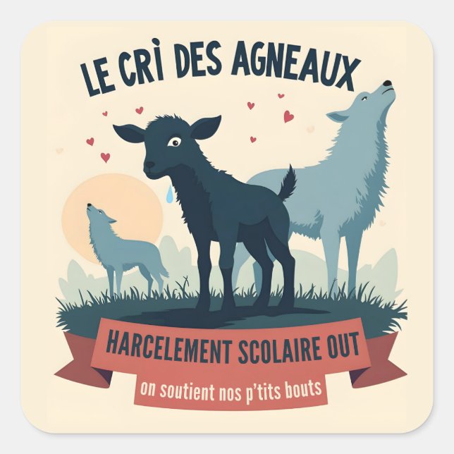 Écho Contre l’Oppression - Badge #BalanceTonTyra Square Sticker (Front)