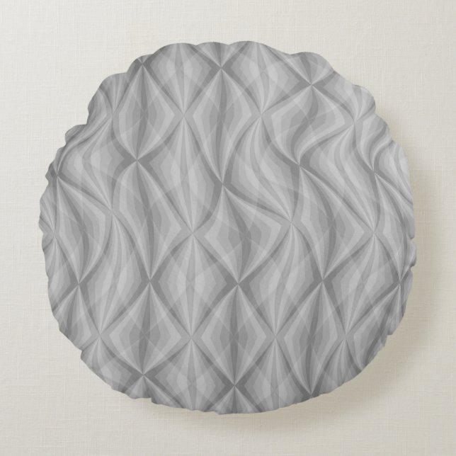 Echo Curves – Retro Wave  Round Pillow (Front)