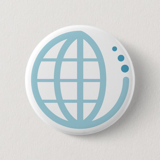 echo earth : conserve water 6 cm round badge (Front)