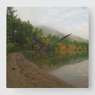 Echo Lake New Hampshire Square Wall Clock