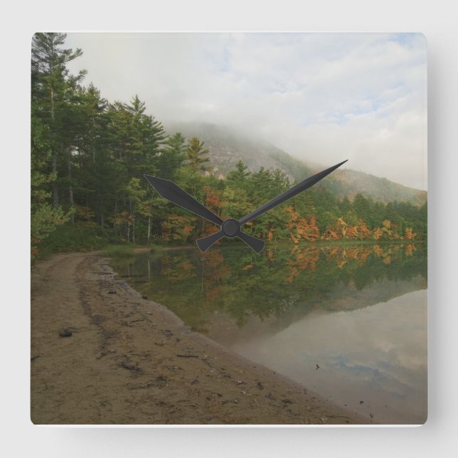 Echo Lake New Hampshire Square Wall Clock (Front)